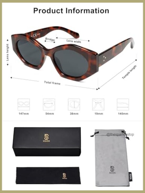 Hexagonal Polarized Sunglasses Plastic Frame UV400 Protection main image 6